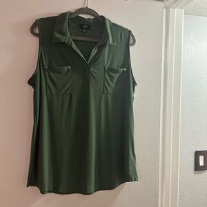 Army green sleeveless top